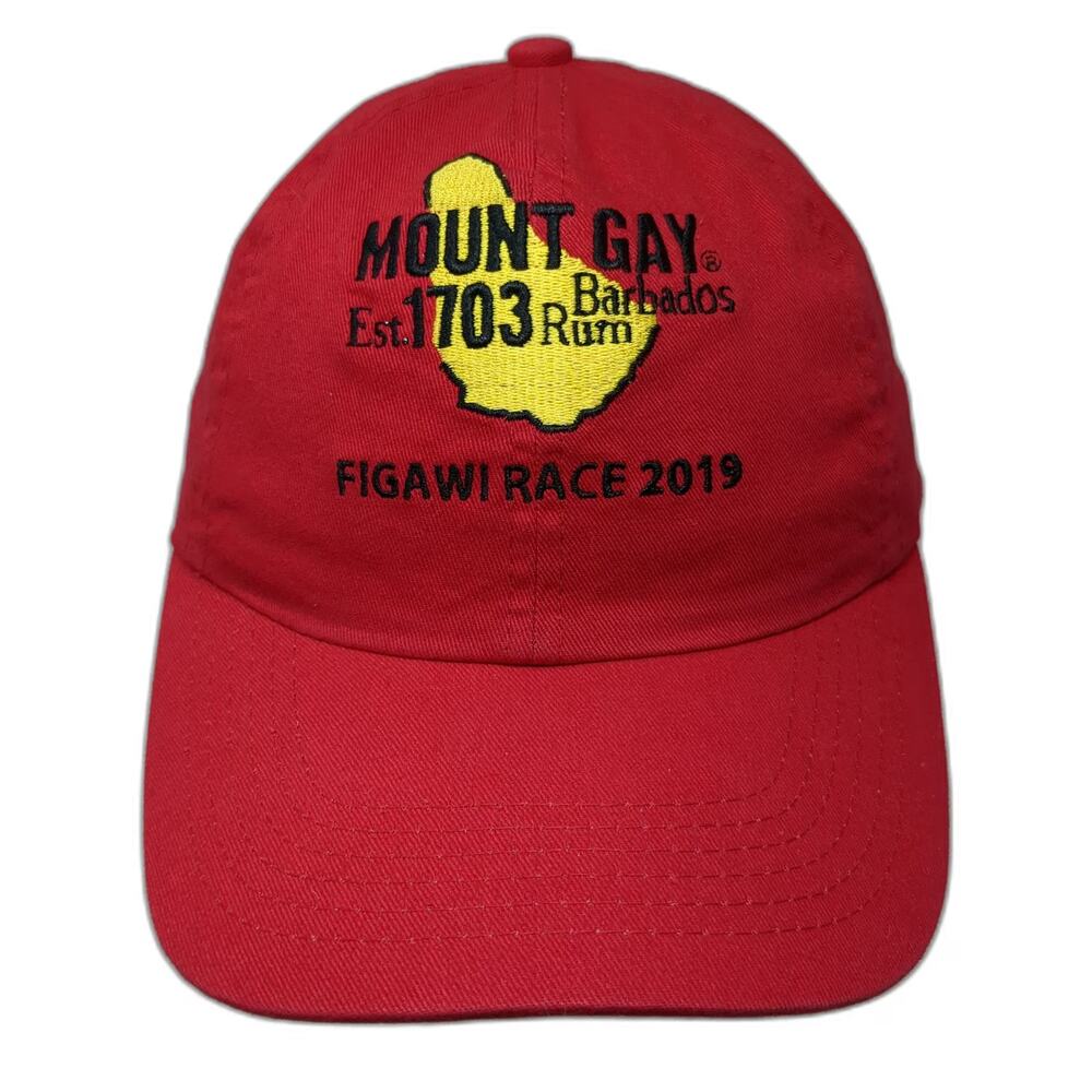 Mount Gay Rum Baseball Cap Red One Size Figawi Race 2019 Barbados Cotton hat